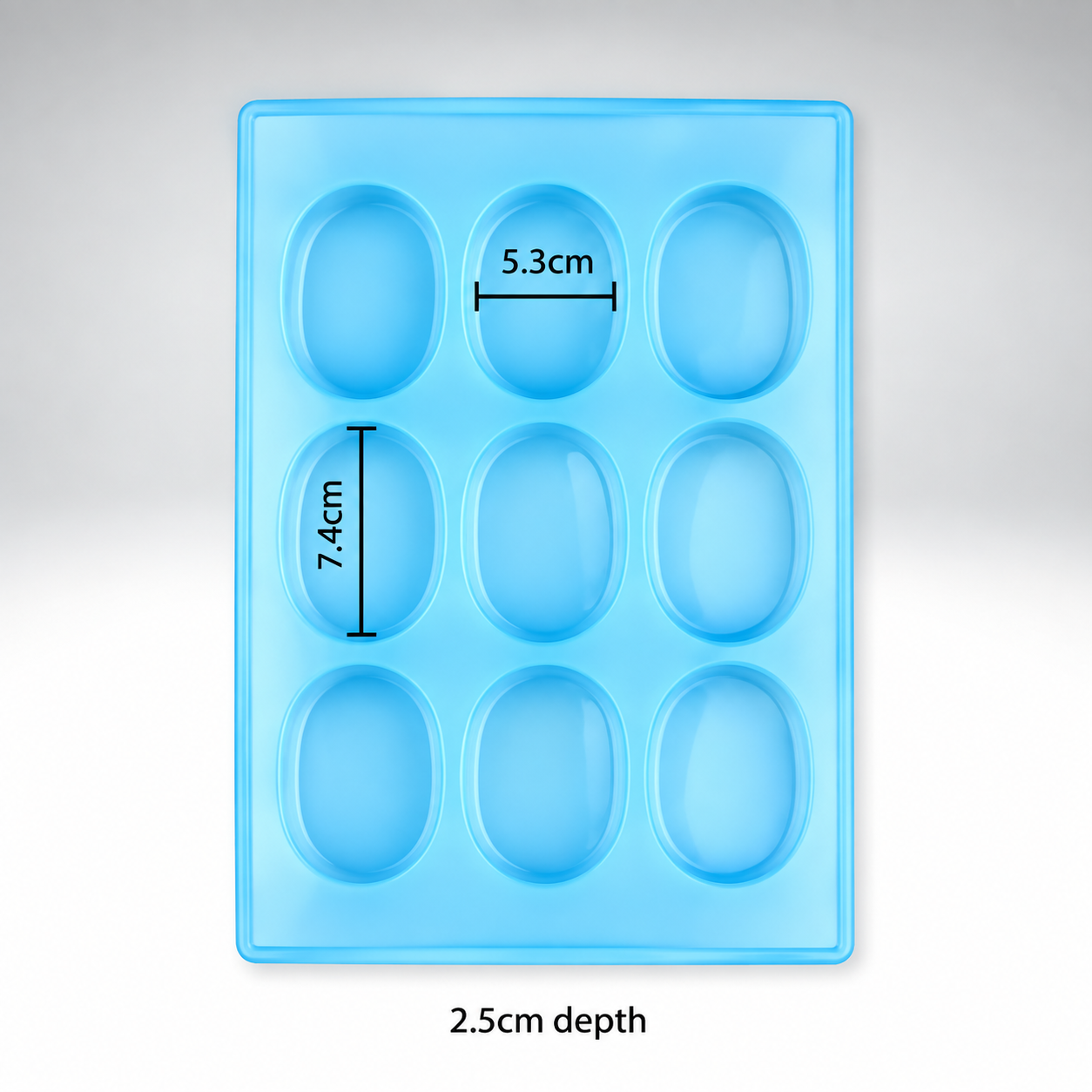 9 CVT Oval Shape Soap Making Mold