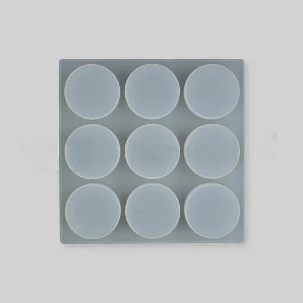 9-Cavity Round Silicone Soap Making Mold