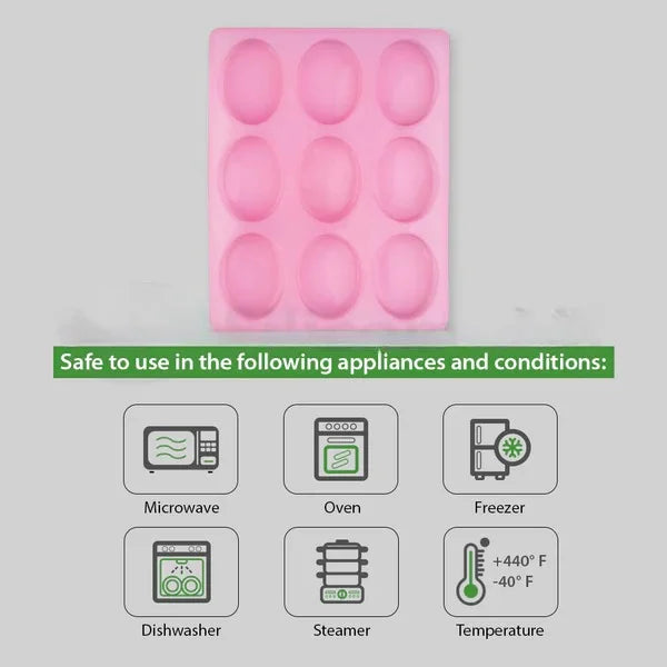 9 CVT Oval Shape Soap Mold