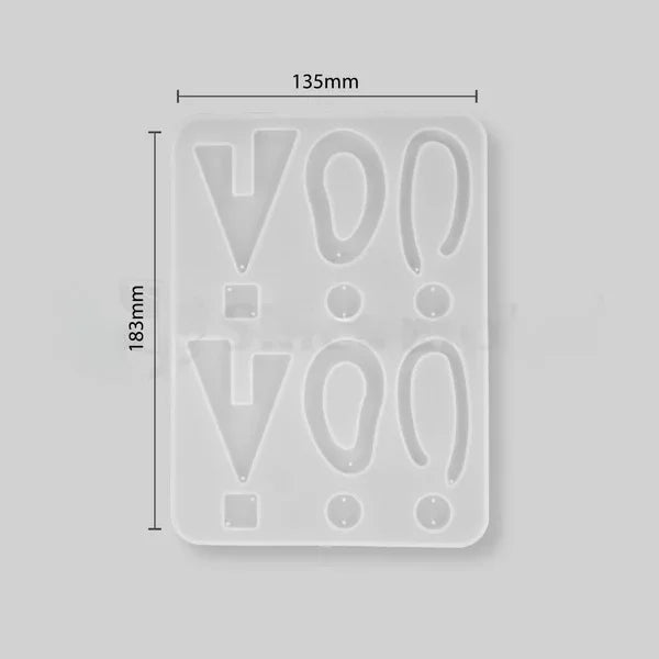 12-Cavity Jewellery Silicone Mold for Resin Art