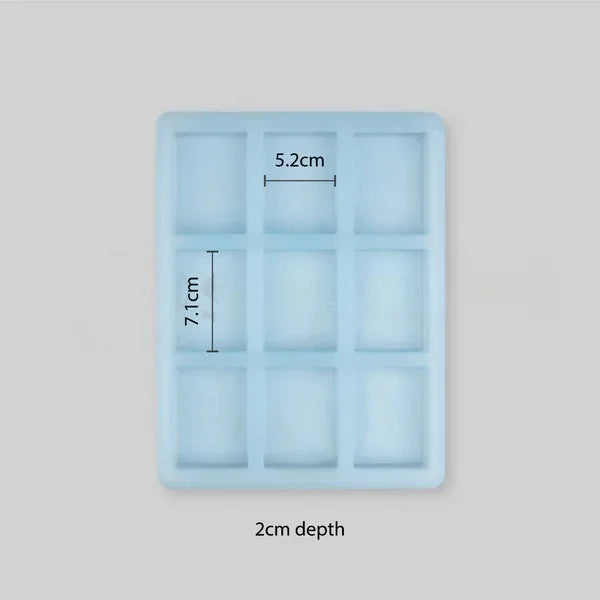 9 CVT Rectangle Soap Making Mold With Edges