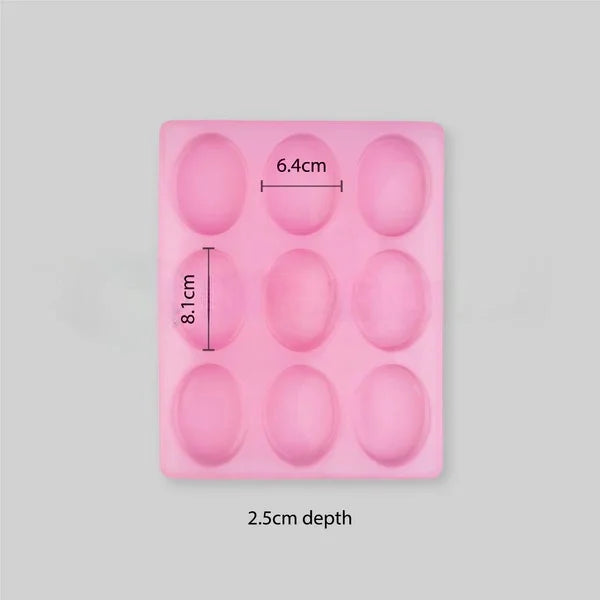 9 CVT Oval Shape Soap Mold