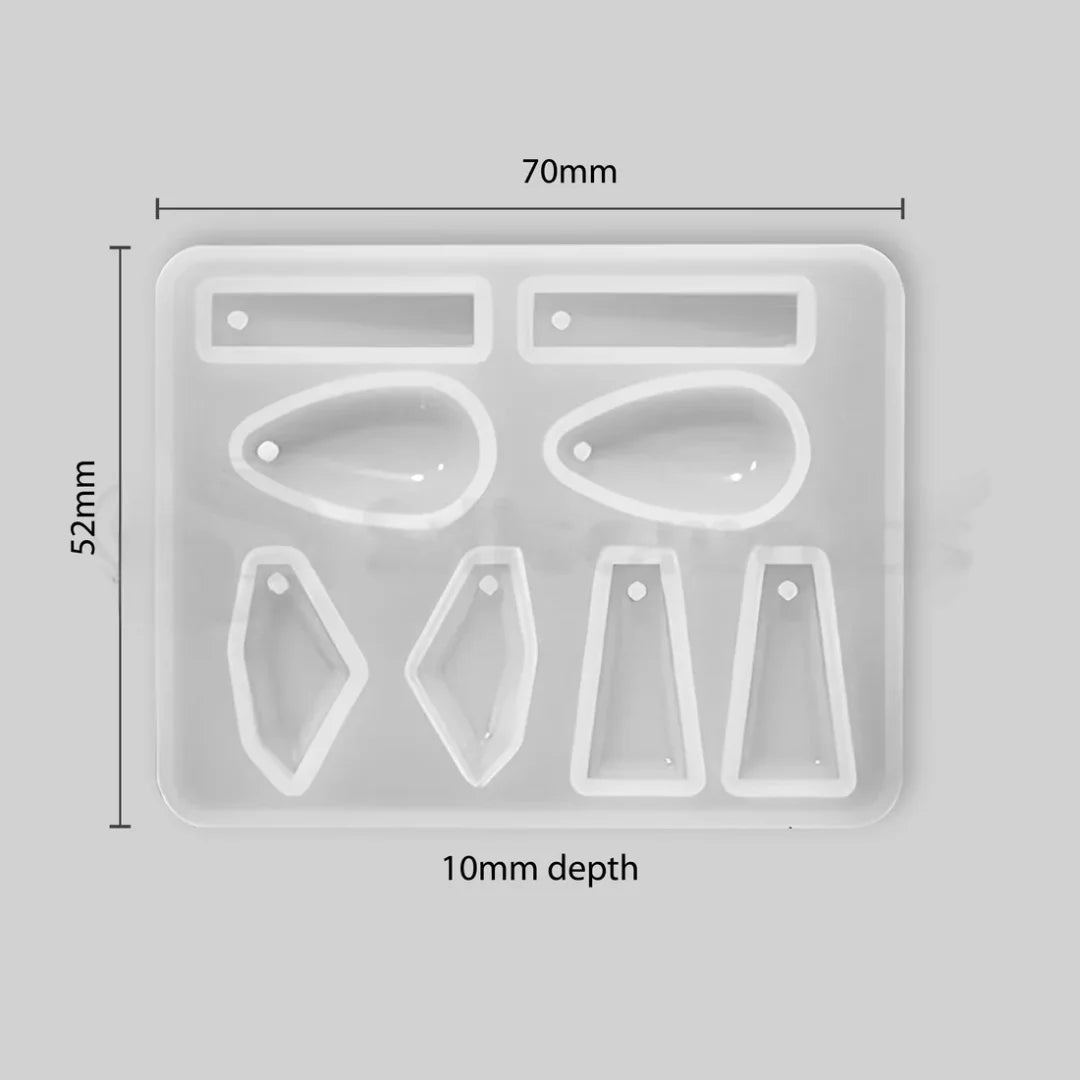 8‑Cavity Silicone Earring Pendant Resin Mold
