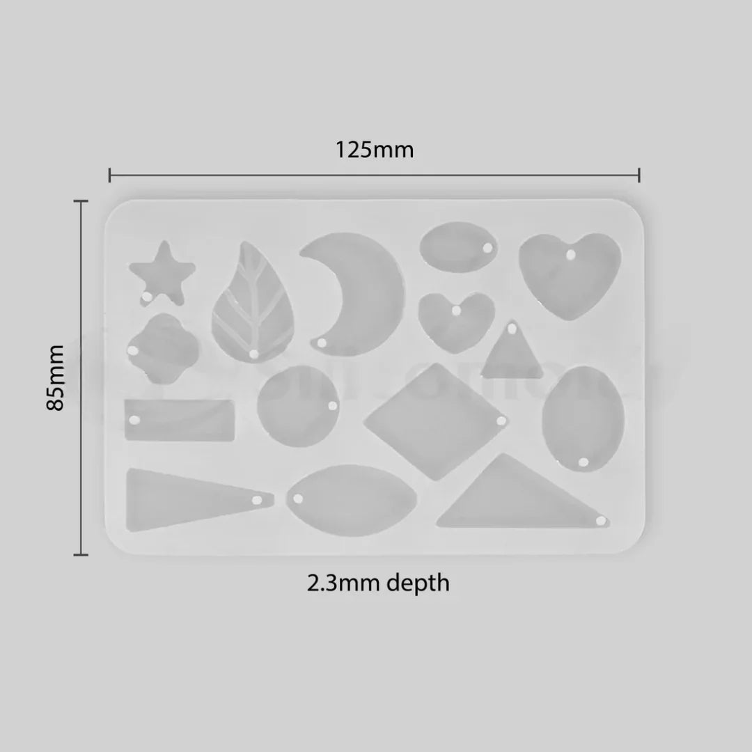 15-Cavity Jewellery Silicone Mold for Resin Art