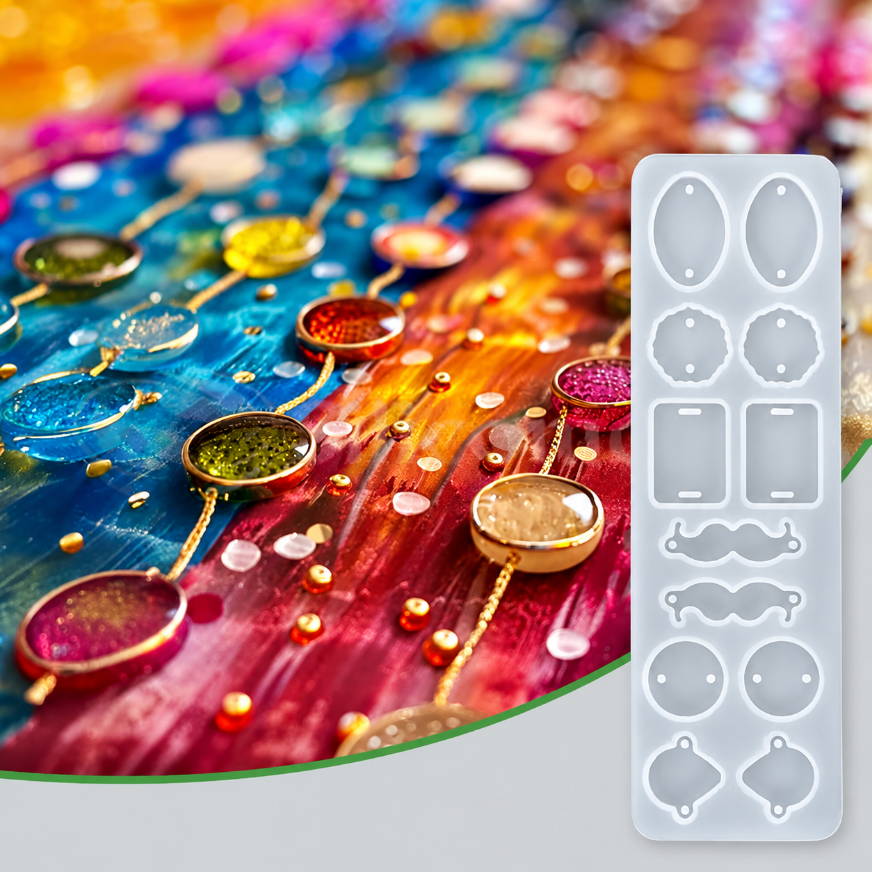 12-Cavity Rakhi Resin Mold