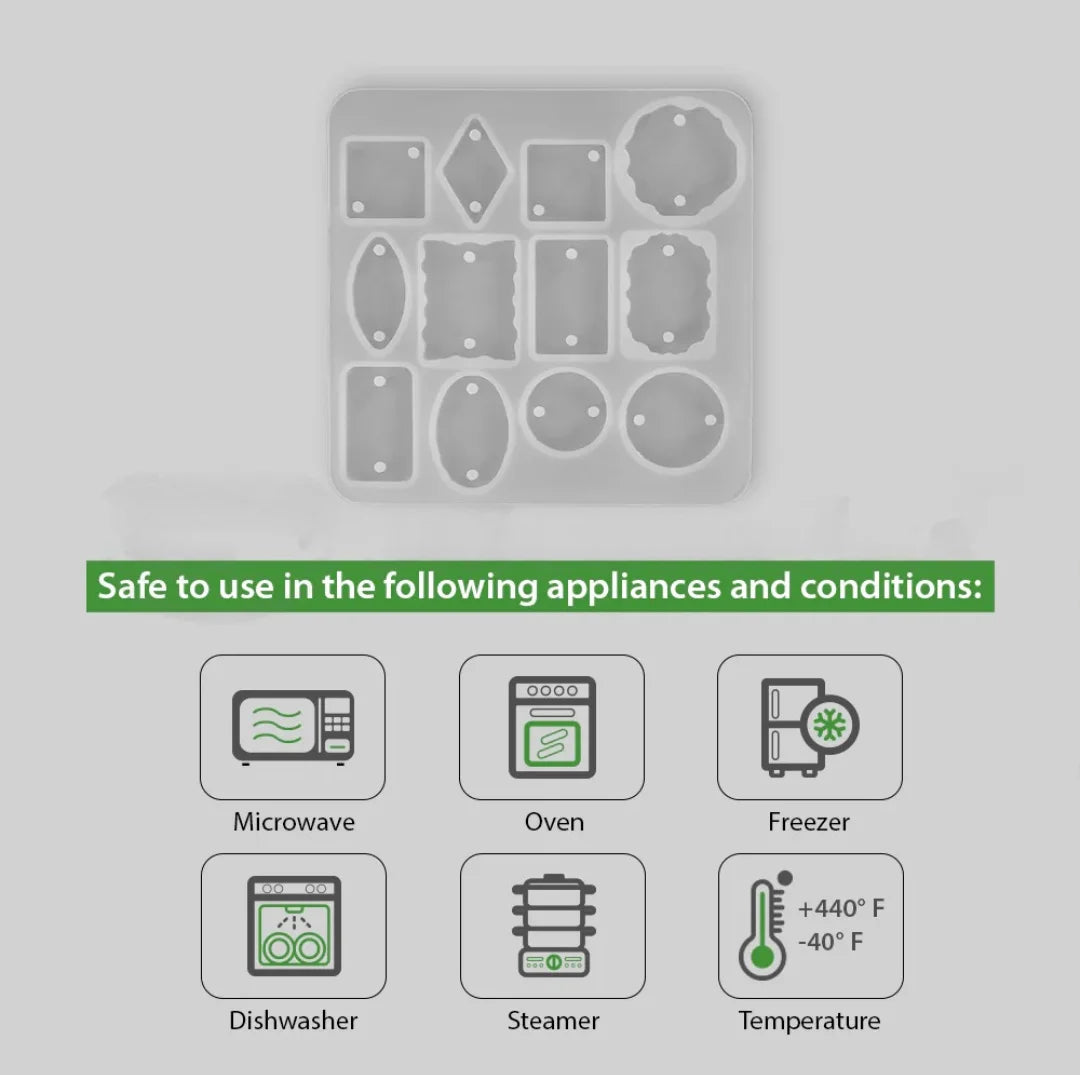 12-Cavity Rakhi Silicone Mold for Resin Art