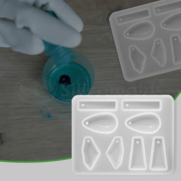 8‑Cavity Silicone Earring Pendant Resin Mold