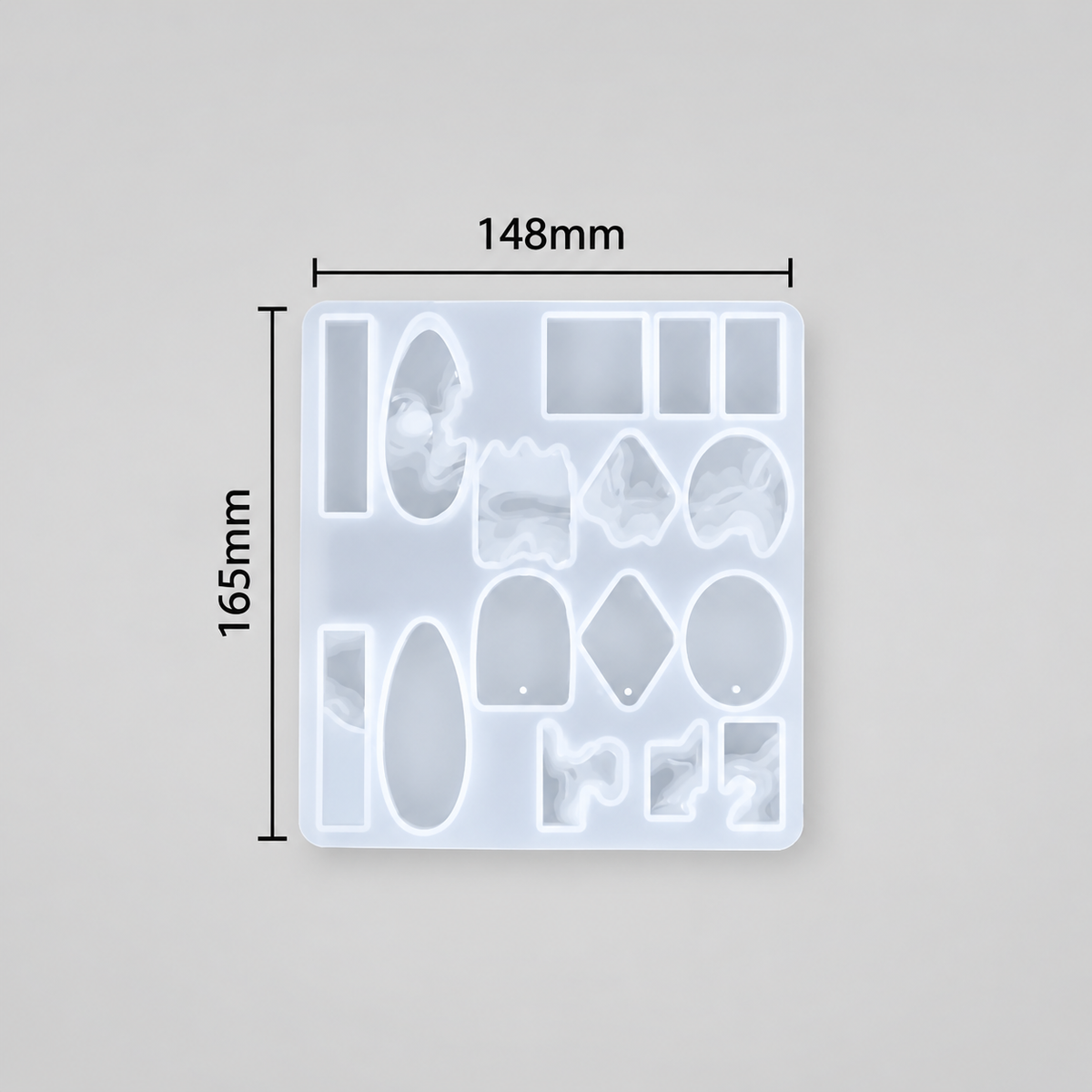 16-Cavity Jewellery Silicone Mold for Resin Art