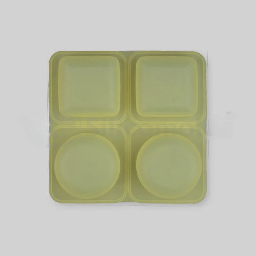 4-Cavity Round & Square Silicone Soap Making Mold