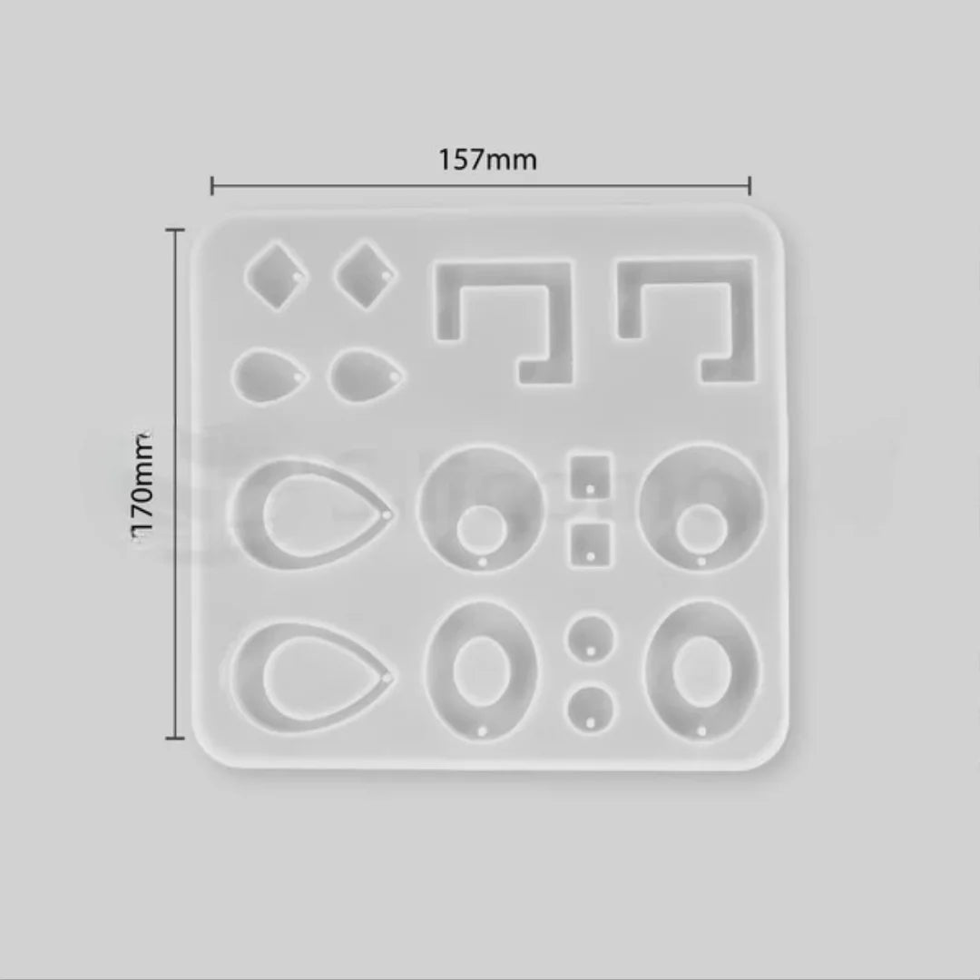 16-Cavity Jewellery Silicone Mold for Resin Art