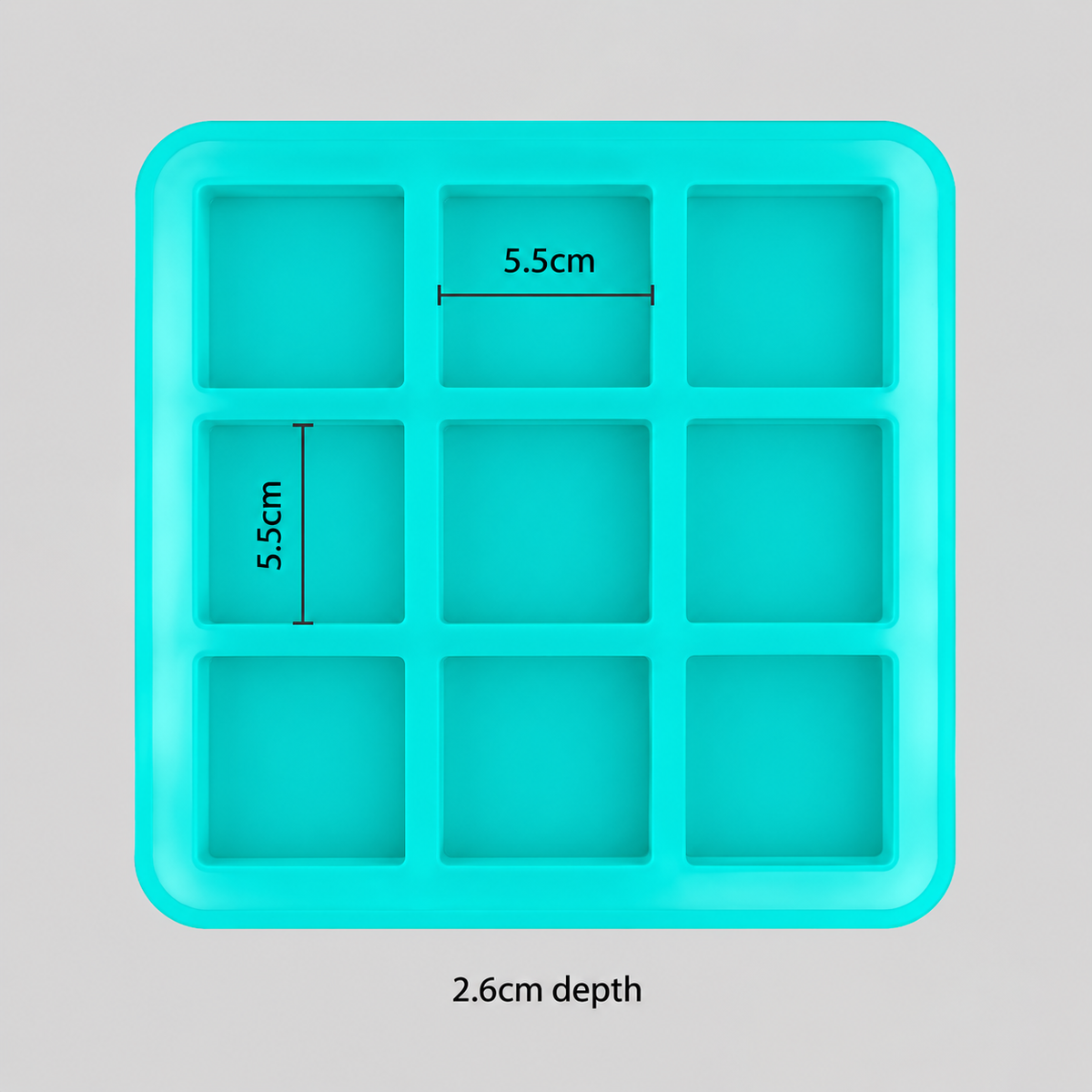 9 CVT Square Shape Soap Making Mold