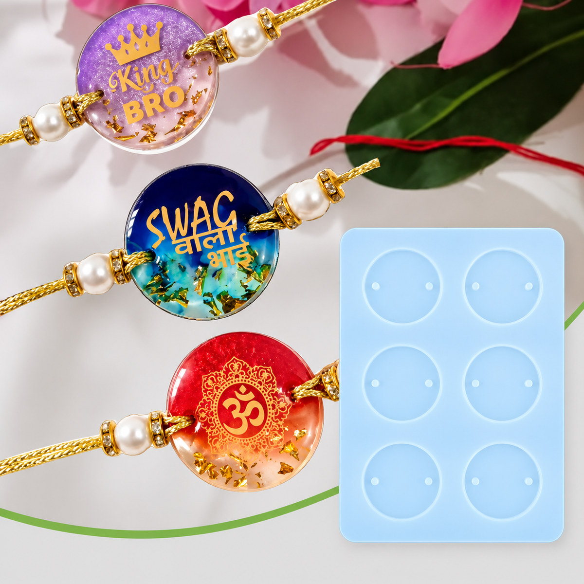 6 Cavity Round Rakhi & Bracelet Mould