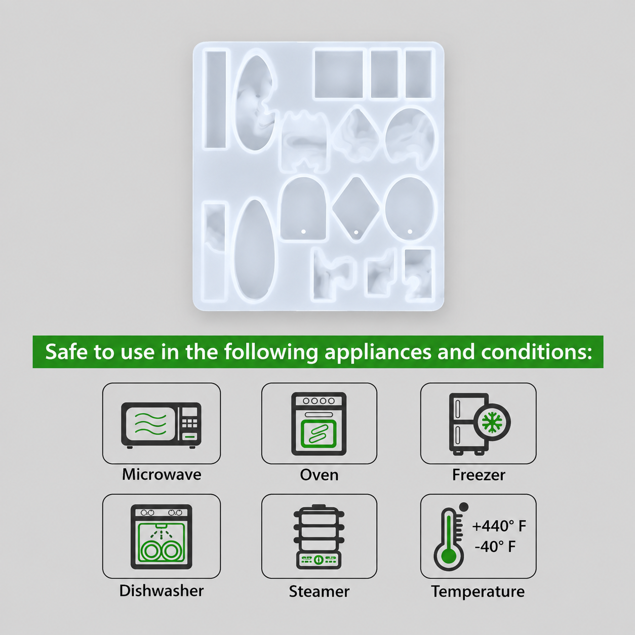 16-Cavity Jewellery Silicone Mold for Resin Art