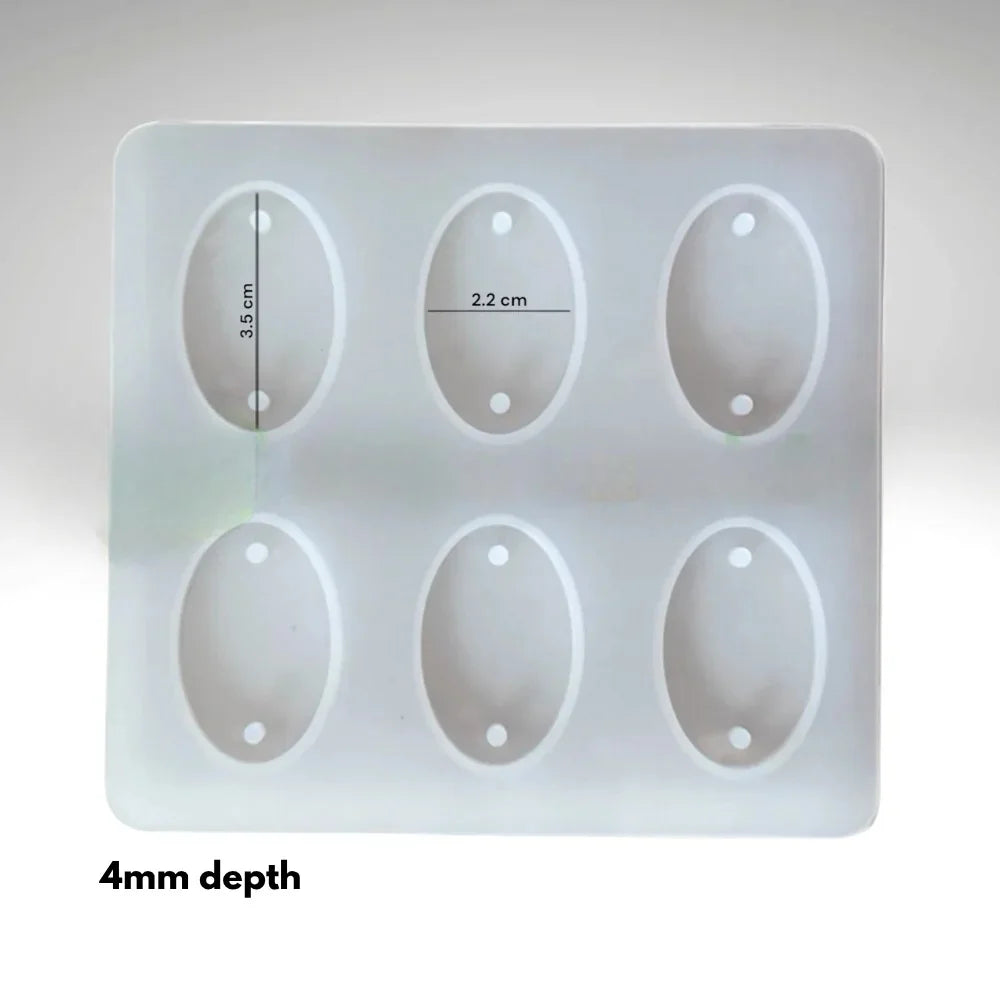 6 Cavity Oval Rakhi & Bracelet Mould